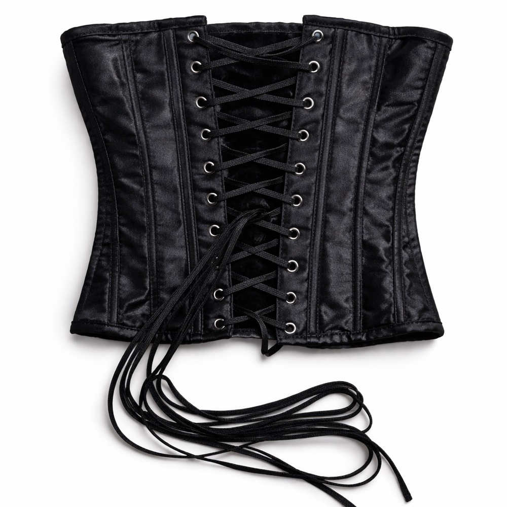 Black Lace Up Corset | Structured | 20 inch